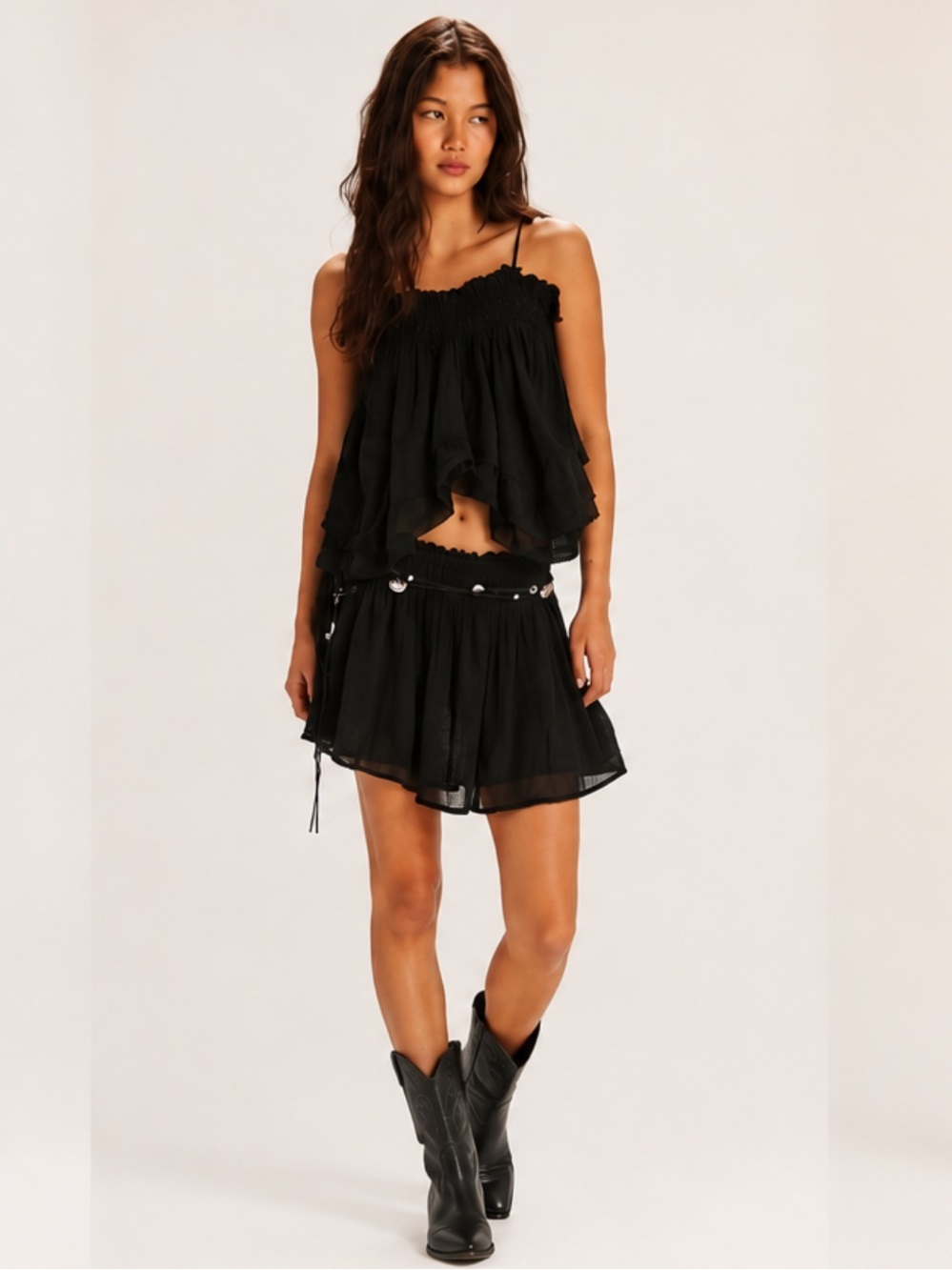 Free People Free-est Layla Skirt in Black Size S